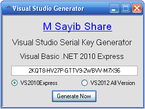Visual Studio Product Key visual studio 2010 with product key